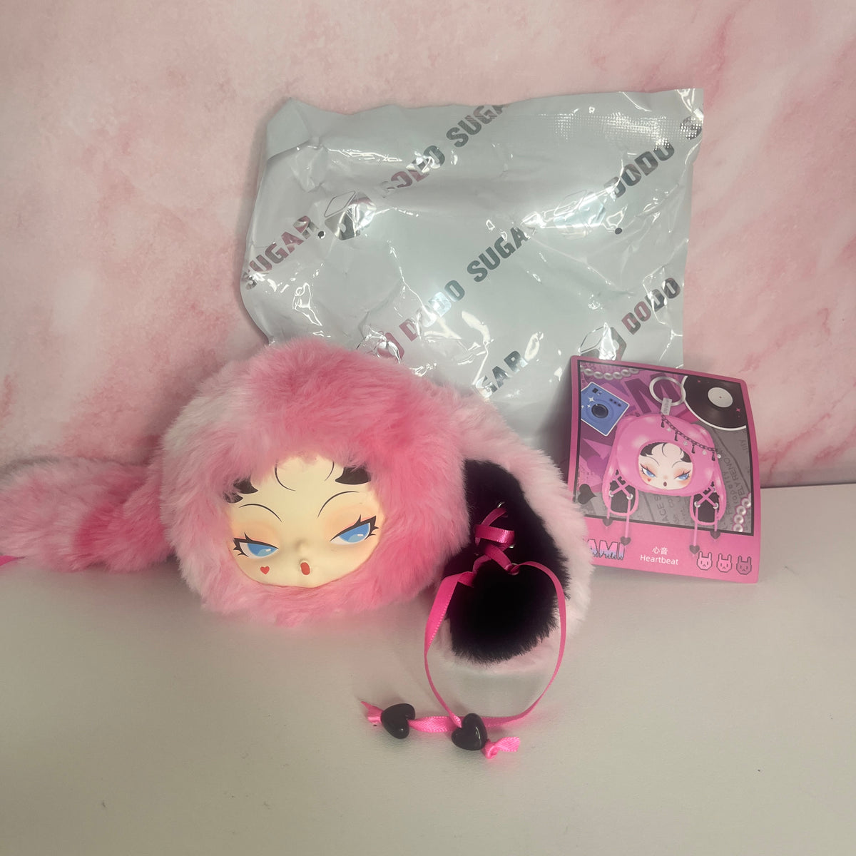DODO NAMI Twinkle Bunny Plush Pendant - Heartbeat
