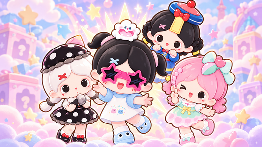 Kawaii PIUPU True Self Realm characters featuring the star-sunglasses secret