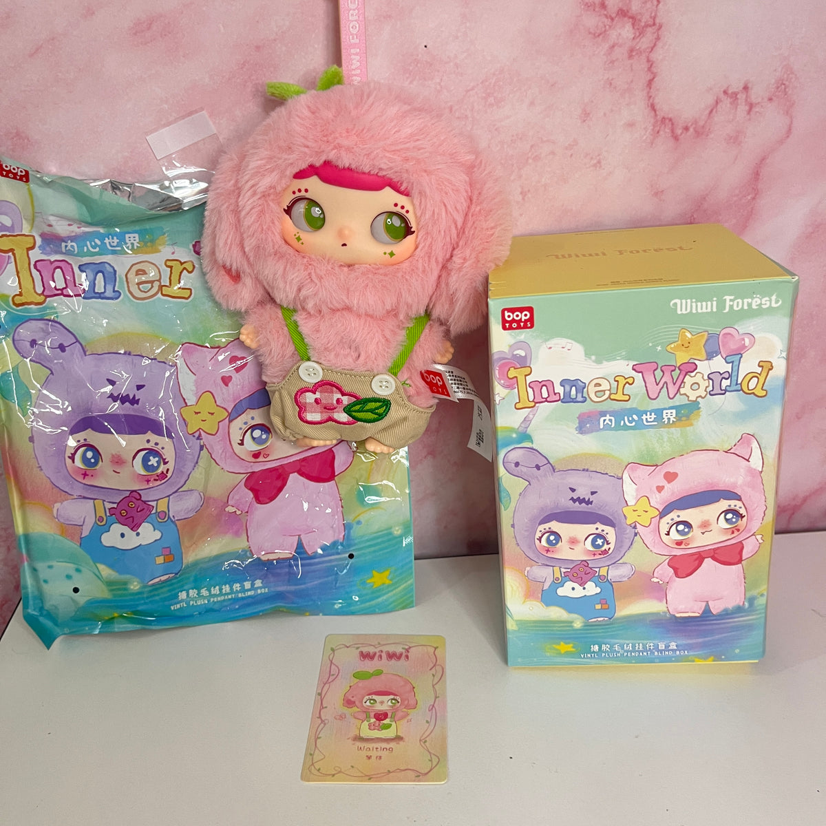 WIWI Inner World Series Plush Pendant - Pink Bunny (Revealed)