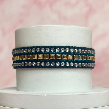 Single Bracelet - Dark Blue Snap Closure