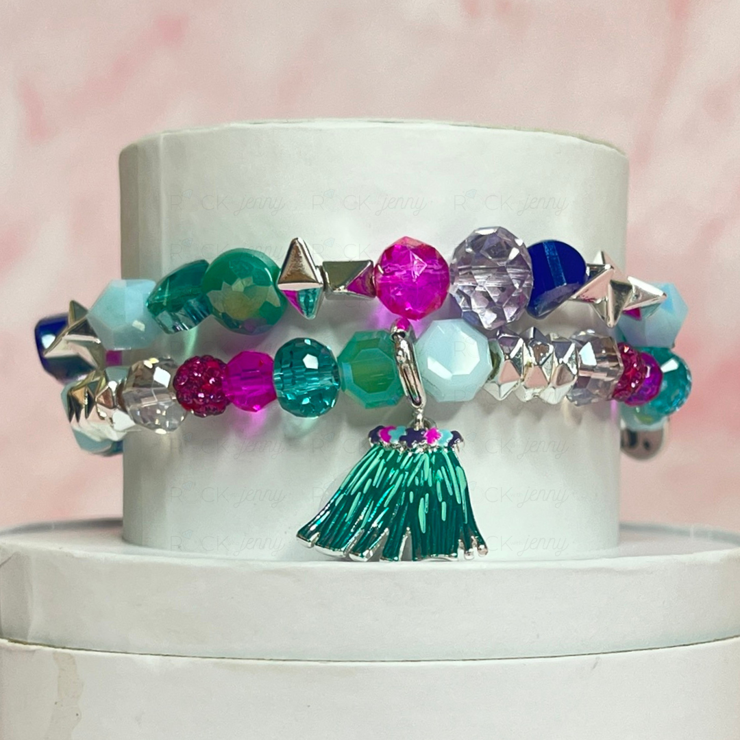 Single Bracelet - Stretchy Hula Skirt Charm (2)