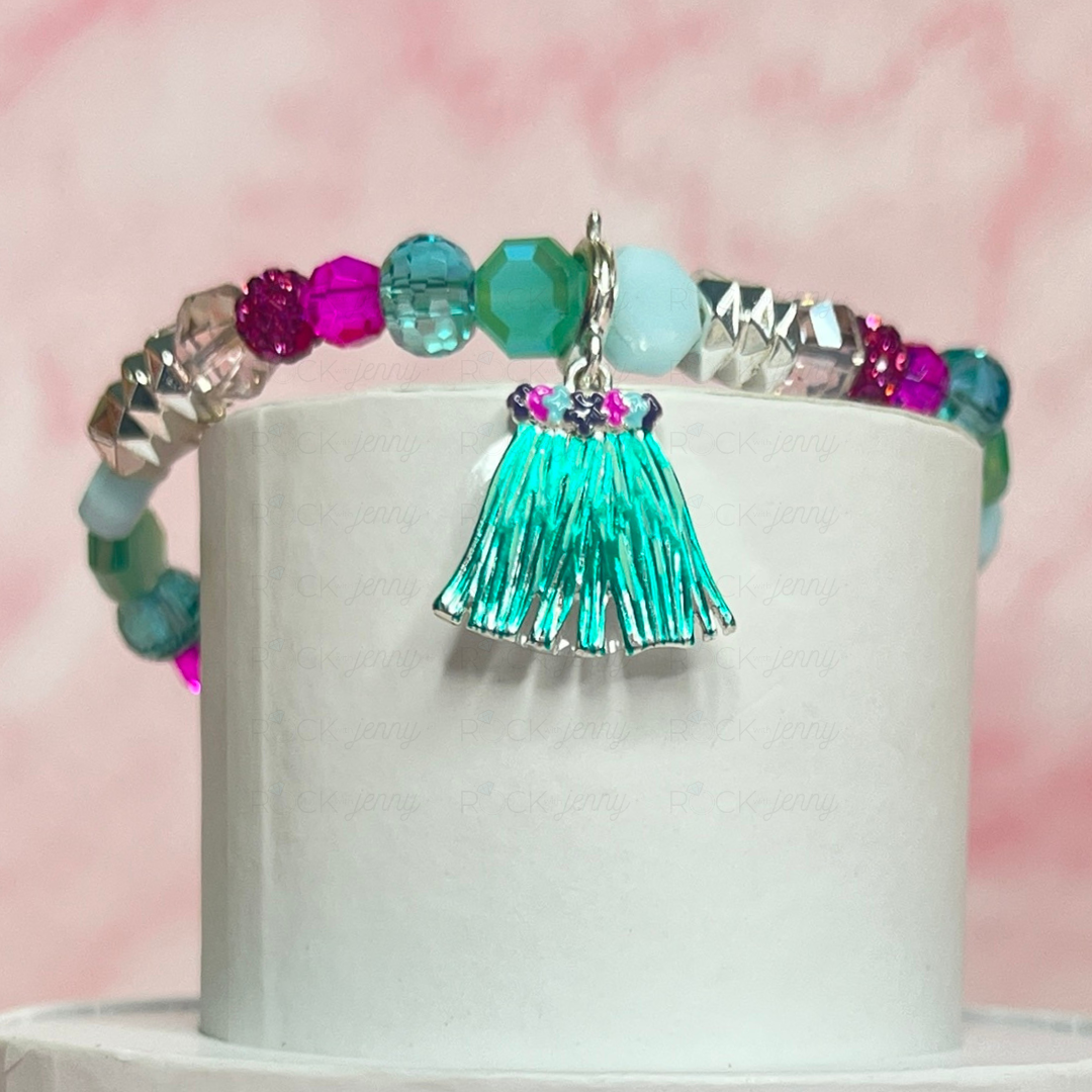 Single Bracelet - Stretchy Hula Skirt Charm (2)