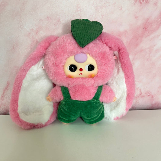 Baby Three Where‘s Spring? Series Plush - Pink Bunny + Matching Keychain