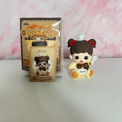 Baby Zoraa Bakery Mini Figurine - Black Chocolate Bear