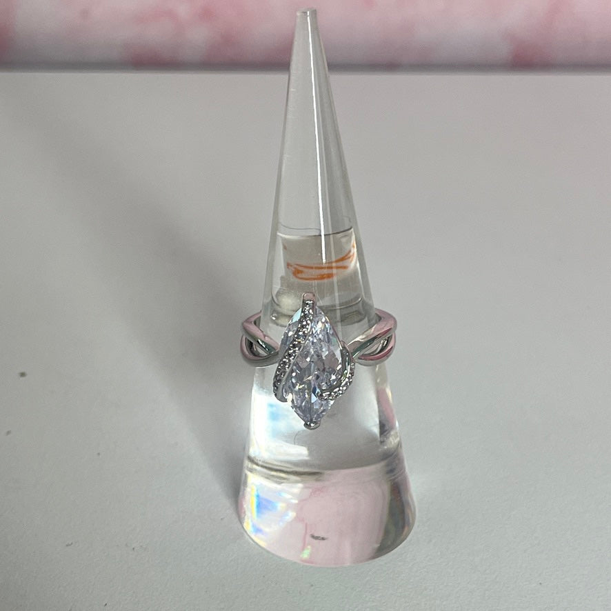 Diamond Cubic Zirconia Ring - 6 (No Bag)