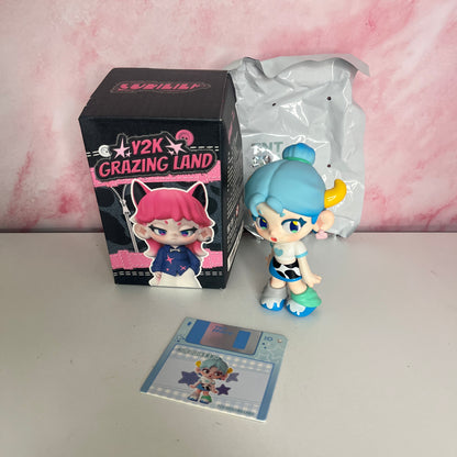 Y2K Grazing Land Series Figure – Cow Blue Girl