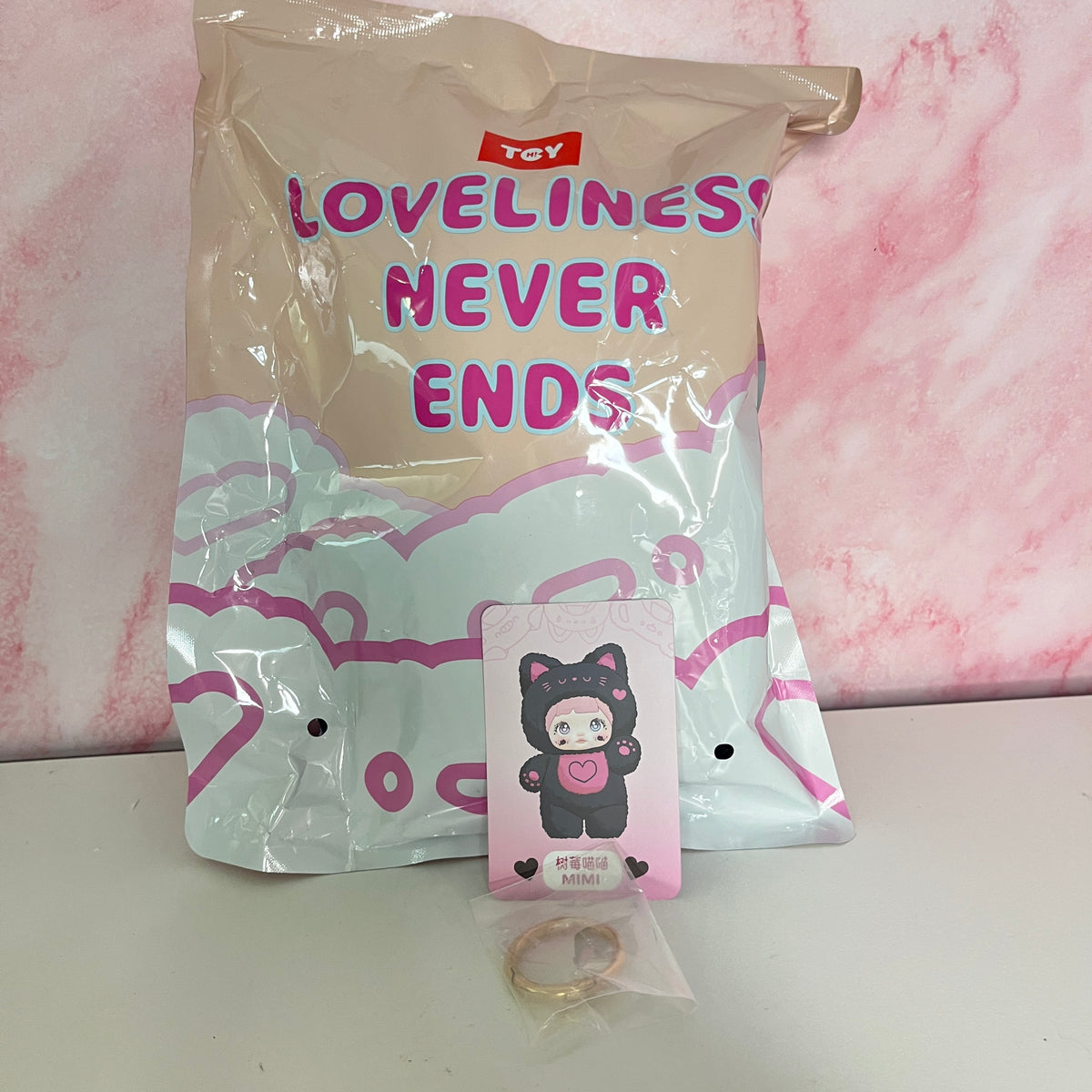 Nommi Loveliness Never Ends Series Plush - Raspberry Cat (Sealed in bag)