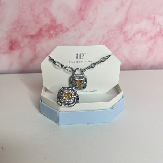 Smokey Topaz & Hematite Lock Set - Size 7