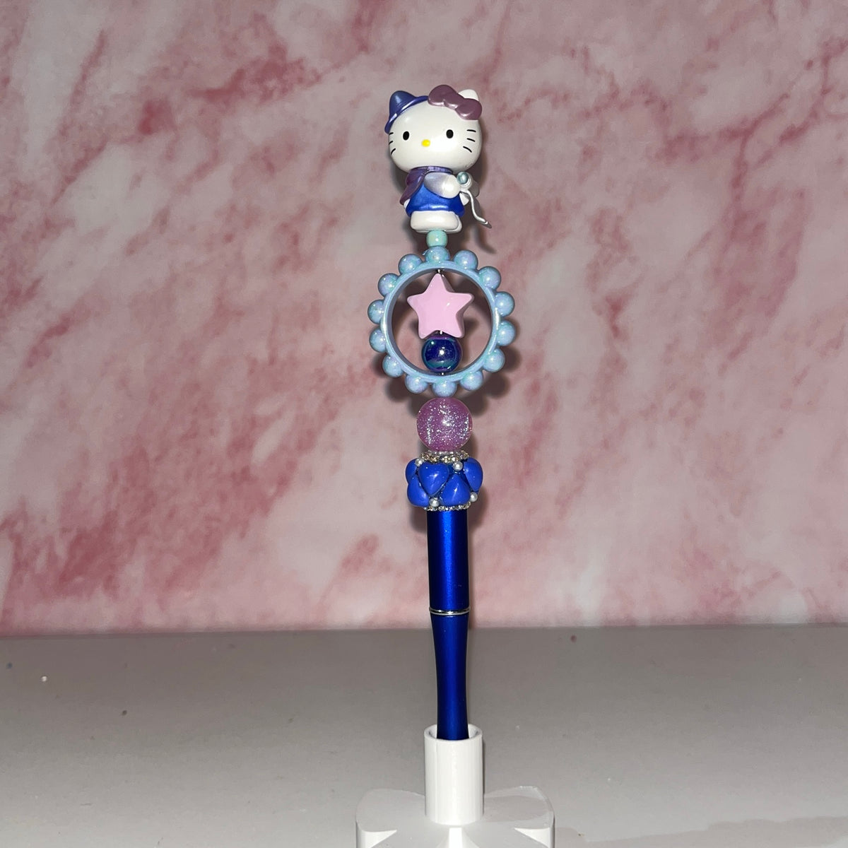Blue Sailor Kitty Frame Beadable Pen